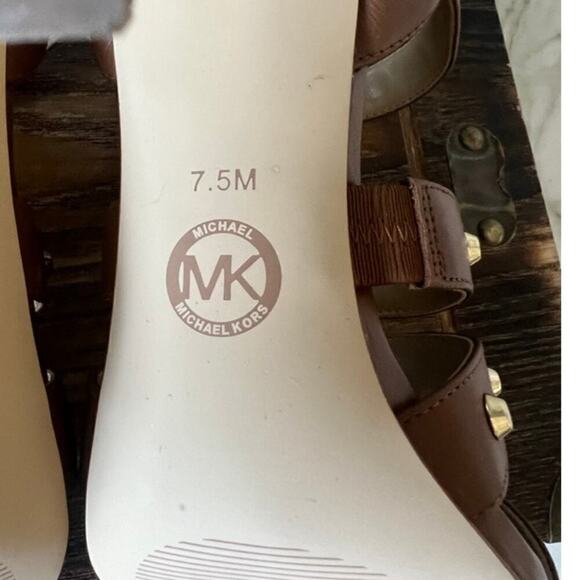 Michael Micheal Kors Jagger Studded Stiletto Sandals in Brown - Picture 9 of 9